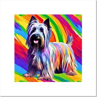 Rainbow Skye Terrier Impressionism Posters and Art
